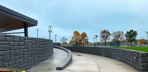 16986 Georgetown Ashlar - radius wall, North Lebanon School District, Fredericksburg, PA