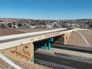 Custom formliners I-25 Williamsburg Overpass, NM, El Terrero Construction